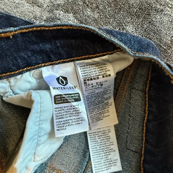 Levi’s 501 Dark Wash Blue Button-Fly Jeans - Picture 8 of 11